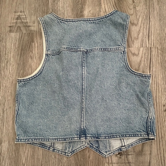 Madewell Blue Denim Vest Top - Picture 2 of 8